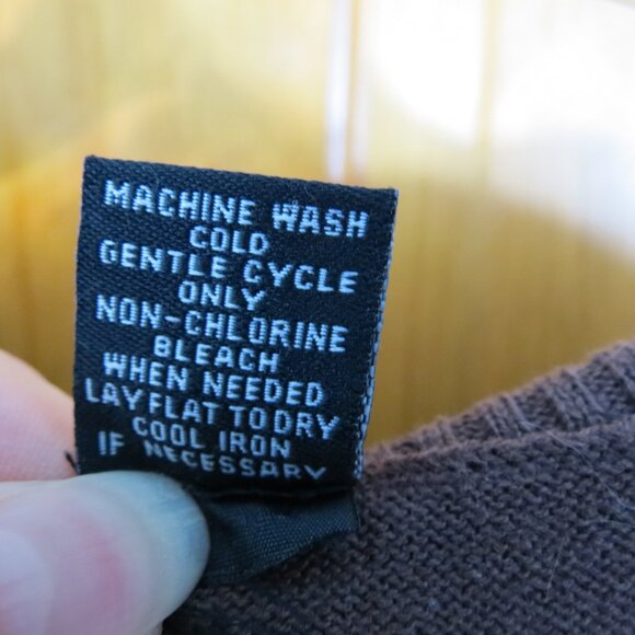 bentley a. Women's Sweater Vest Brown/Tan/Teal 100% Cotton Size Large - Picture 7 of 7